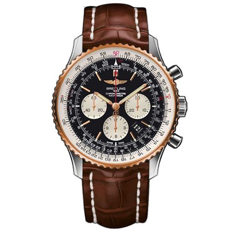 breitling navitimer 01 18ct rose gold automatic mens watch|breitling chronomat 42 rose gold.